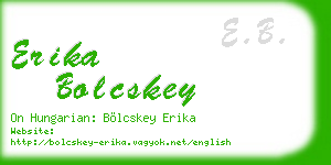 erika bolcskey business card